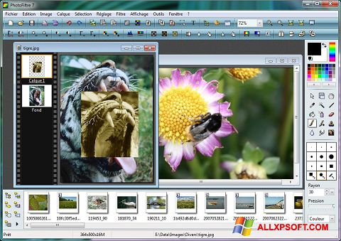 لقطة شاشة PhotoFiltre لنظام التشغيل Windows XP