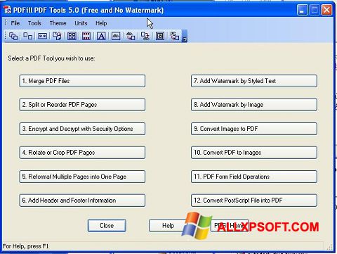 لقطة شاشة Pdf995 لنظام التشغيل Windows XP