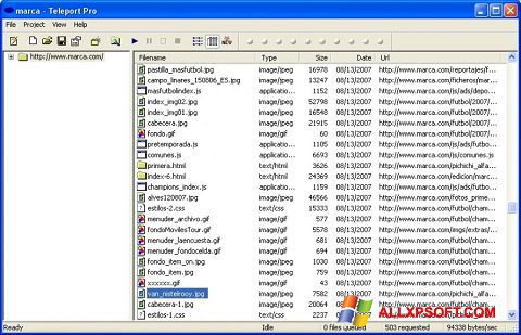 لقطة شاشة Teleport Pro لنظام التشغيل Windows XP