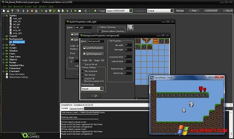 لقطة شاشة GameMaker: Studio لنظام التشغيل Windows XP