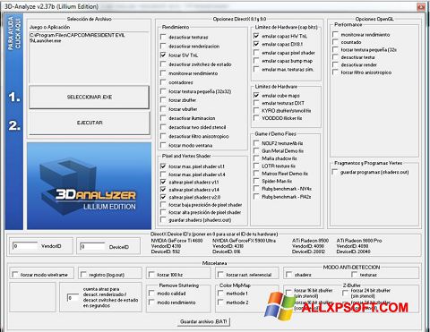 لقطة شاشة 3D-Analyze لنظام التشغيل Windows XP