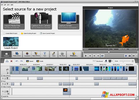 لقطة شاشة AVS Video Editor لنظام التشغيل Windows XP
