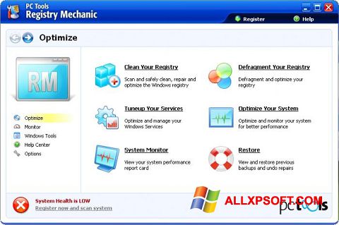 لقطة شاشة Registry Mechanic لنظام التشغيل Windows XP