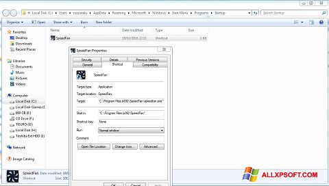 لقطة شاشة SpeedFan لنظام التشغيل Windows XP