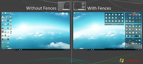لقطة شاشة Fences لنظام التشغيل Windows XP