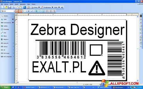 لقطة شاشة Zebra Designer لنظام التشغيل Windows XP