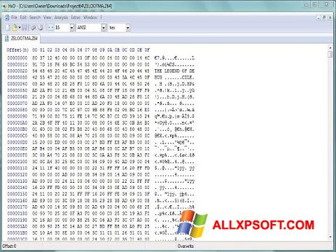 لقطة شاشة HxD Hex Editor لنظام التشغيل Windows XP