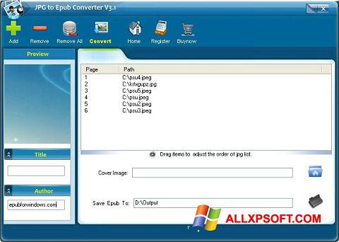 لقطة شاشة Epub Reader لنظام التشغيل Windows XP