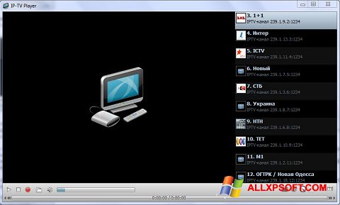 لقطة شاشة IP-TV Player لنظام التشغيل Windows XP