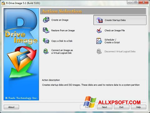 لقطة شاشة R-Drive Image لنظام التشغيل Windows XP