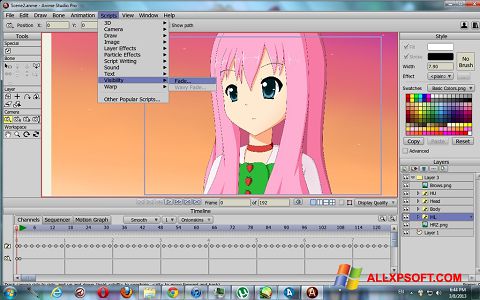 لقطة شاشة Anime Studio لنظام التشغيل Windows XP