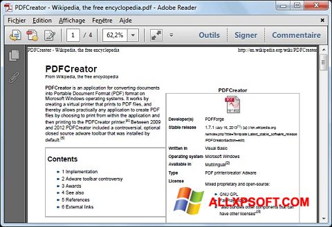 لقطة شاشة PDFCreator لنظام التشغيل Windows XP