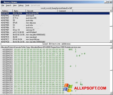 لقطة شاشة Cheat Engine لنظام التشغيل Windows XP