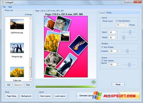 لقطة شاشة CollageIt لنظام التشغيل Windows XP