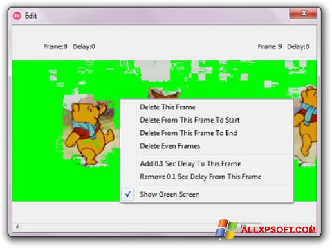 لقطة شاشة GifCam لنظام التشغيل Windows XP