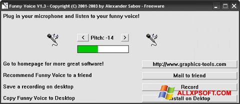 لقطة شاشة Funny Voice لنظام التشغيل Windows XP