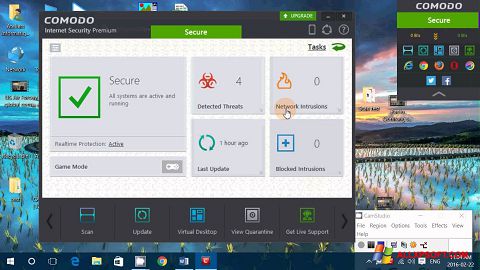 لقطة شاشة Comodo Internet Security Premium لنظام التشغيل Windows XP