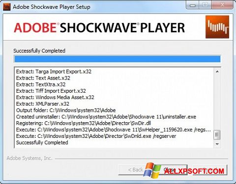 لقطة شاشة Shockwave Player لنظام التشغيل Windows XP