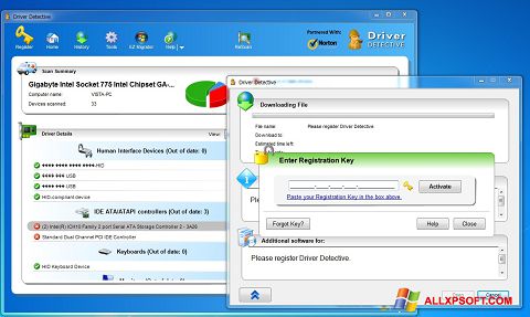 لقطة شاشة Driver Detective لنظام التشغيل Windows XP