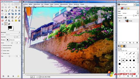 لقطة شاشة GIMP لنظام التشغيل Windows XP