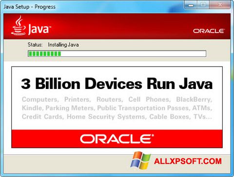 لقطة شاشة Java Runtime Environment لنظام التشغيل Windows XP