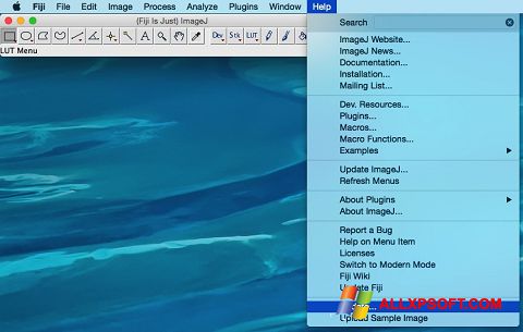 لقطة شاشة ImageJ لنظام التشغيل Windows XP