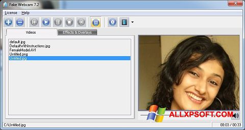 لقطة شاشة Fake Webcam لنظام التشغيل Windows XP