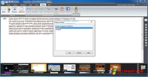 لقطة شاشة Snagit لنظام التشغيل Windows XP