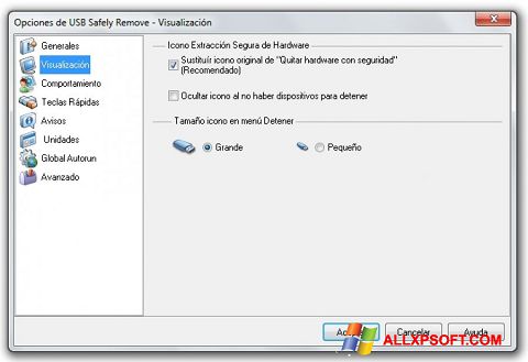 لقطة شاشة USB Safely Remove لنظام التشغيل Windows XP