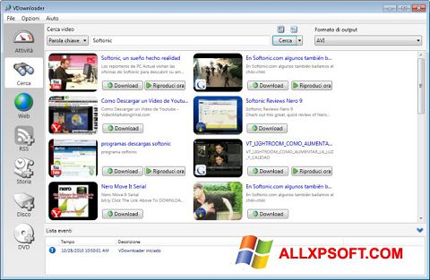 لقطة شاشة VDownloader لنظام التشغيل Windows XP
