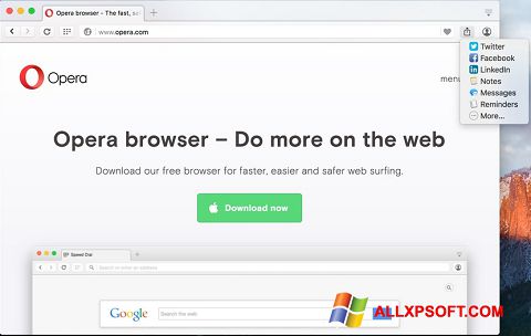 لقطة شاشة Opera Turbo لنظام التشغيل Windows XP