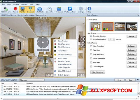 لقطة شاشة WebCam Monitor لنظام التشغيل Windows XP