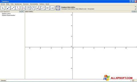 لقطة شاشة GeoGebra لنظام التشغيل Windows XP