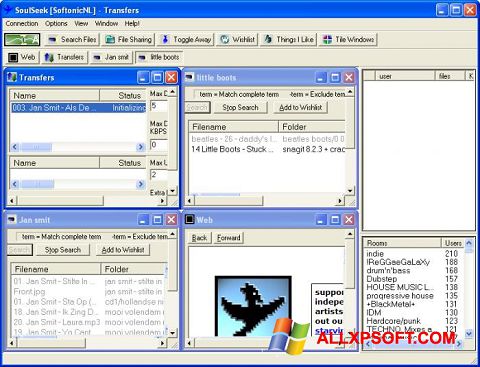 لقطة شاشة Soulseek لنظام التشغيل Windows XP