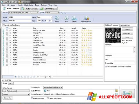 لقطة شاشة Easy CD-DA Extractor لنظام التشغيل Windows XP