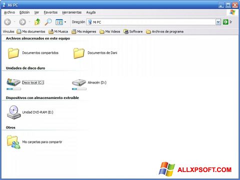 لقطة شاشة Vista Drive Icon لنظام التشغيل Windows XP