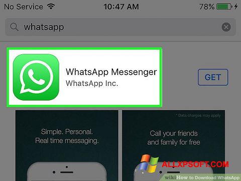 لقطة شاشة WhatsApp لنظام التشغيل Windows XP