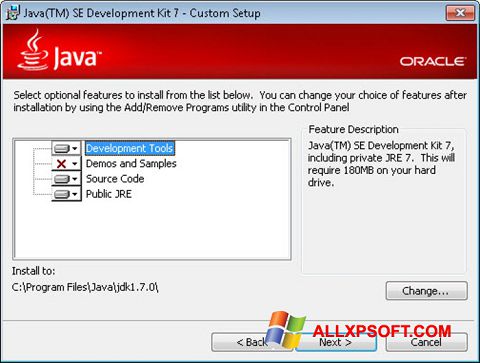 لقطة شاشة Java Development Kit لنظام التشغيل Windows XP