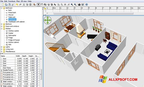 لقطة شاشة FloorPlan 3D لنظام التشغيل Windows XP