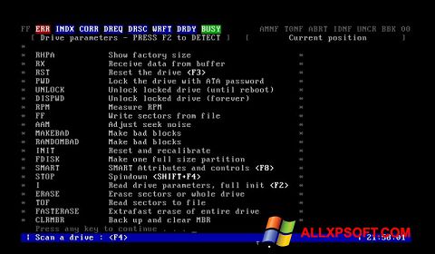لقطة شاشة MHDD لنظام التشغيل Windows XP