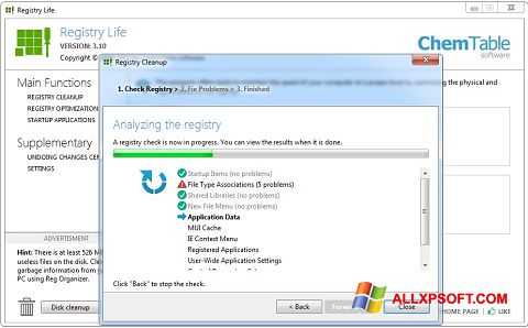 لقطة شاشة Registry Life لنظام التشغيل Windows XP