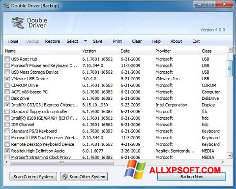 لقطة شاشة Double Driver لنظام التشغيل Windows XP