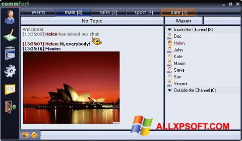 لقطة شاشة CommFort لنظام التشغيل Windows XP