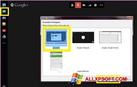 لقطة شاشة Hangouts لنظام التشغيل Windows XP