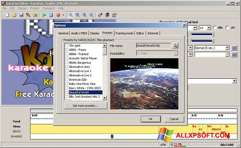 لقطة شاشة KaraFun لنظام التشغيل Windows XP
