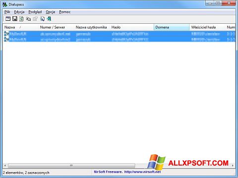 لقطة شاشة Dialupass لنظام التشغيل Windows XP