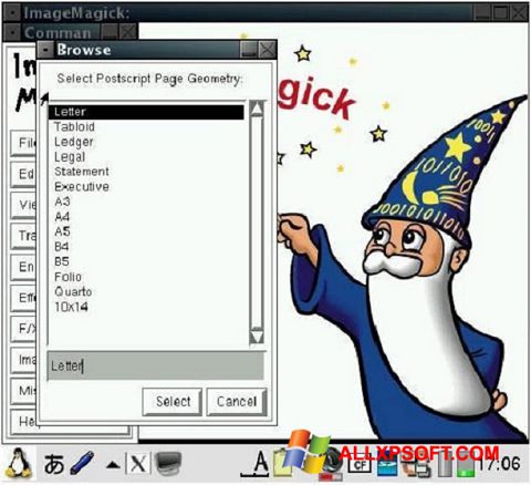 لقطة شاشة ImageMagick لنظام التشغيل Windows XP