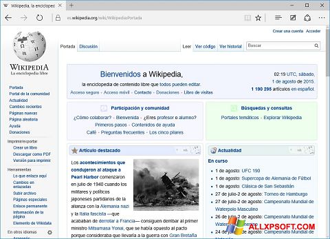 لقطة شاشة Microsoft Edge لنظام التشغيل Windows XP