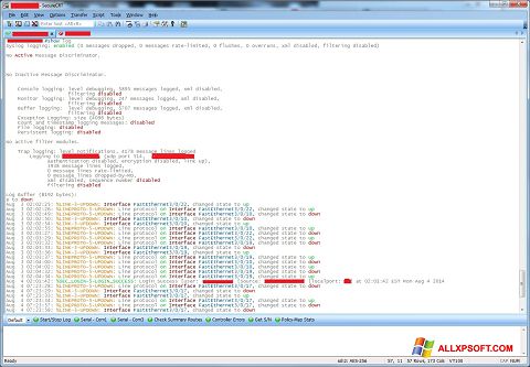 لقطة شاشة SecureCRT لنظام التشغيل Windows XP