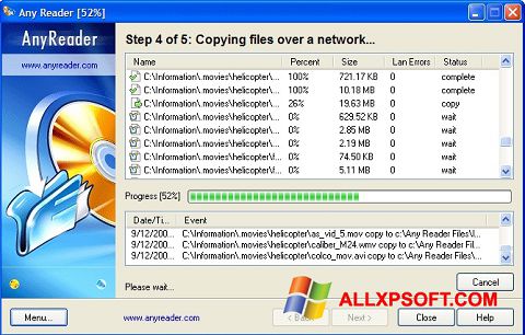 لقطة شاشة AnyReader لنظام التشغيل Windows XP